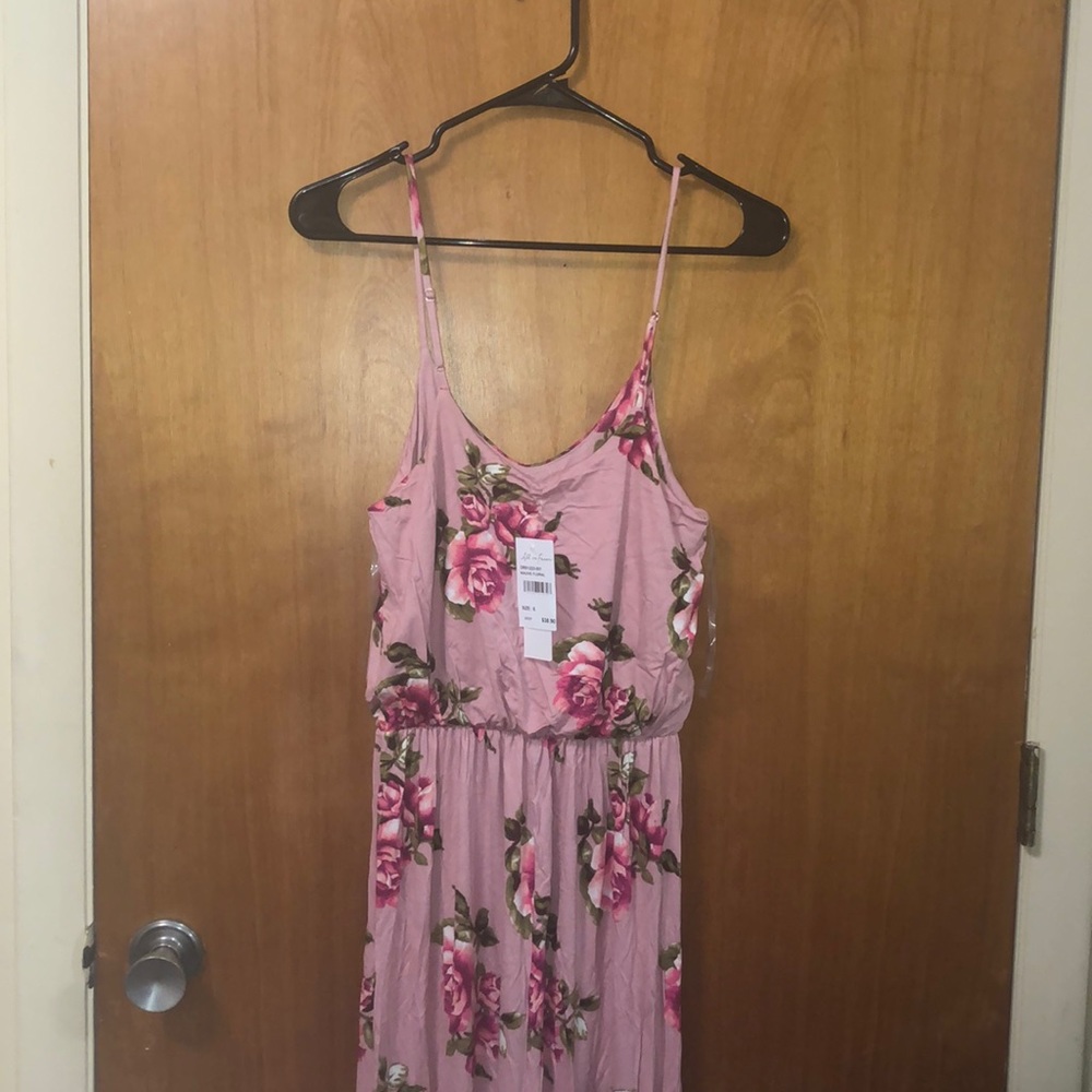 Mauve Floral Dress
